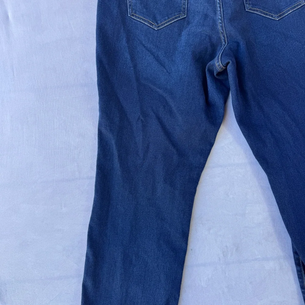 Michael Kors Izzy Skinny Jeans Women's 16 Blue Denim Stretch Dark Wash Whiskered